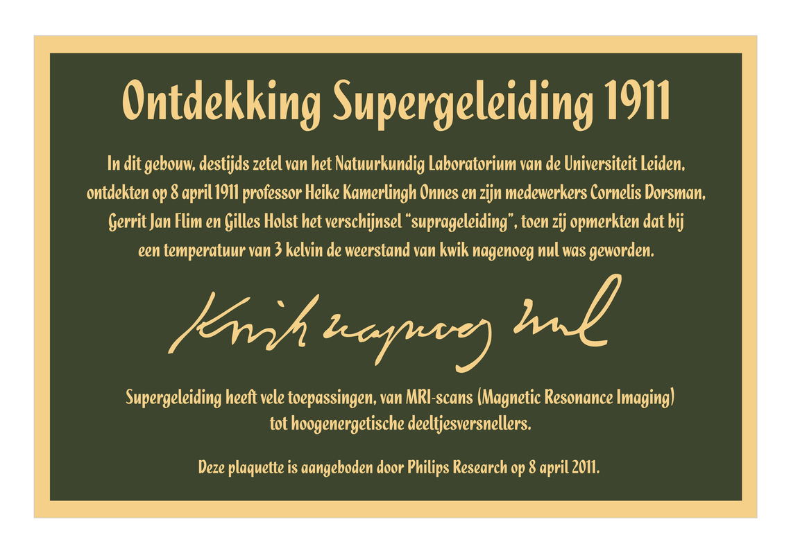 Discovery of SC plaque 1911 in Dutch